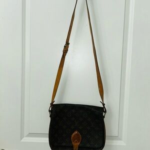 Louis Vuitton Monogram Black and Tan Crossbody Bag